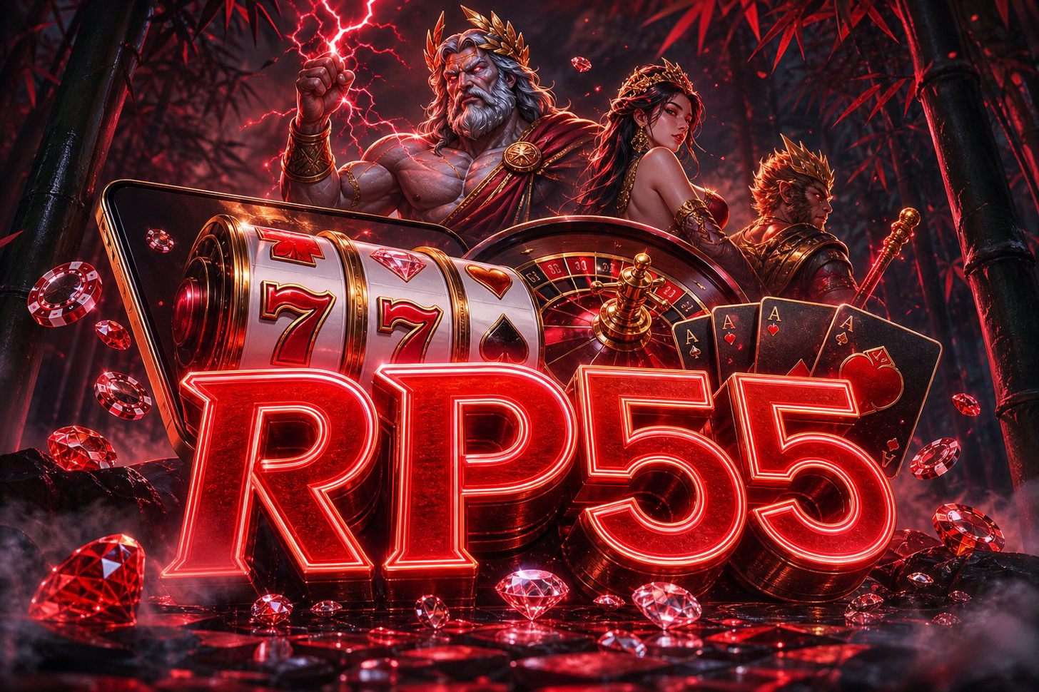 Ilustrasi Wild Bounty Showdown di RP55 dengan tema pengembara dan hadiah